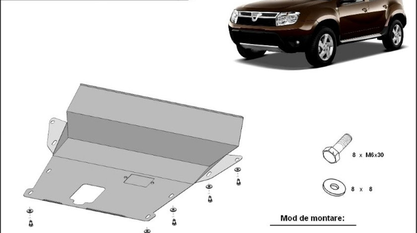 Scut metalic motor+bara fata Dacia Duster I 2010-2013