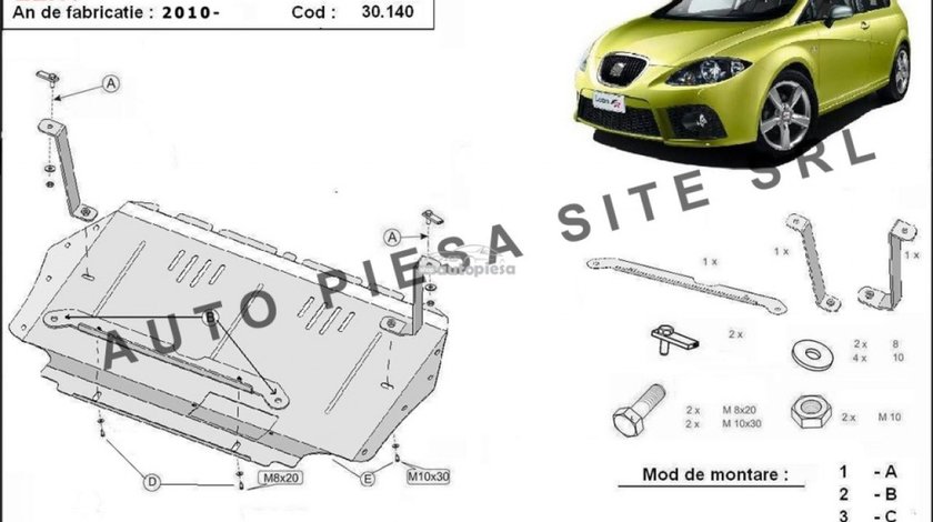 Scut metalic motor Seat Leon (1P1) 1.2 / 1.4 / 1.6 tdi fabricat incepand cu 2010 APS-30,140 piesa NOUA