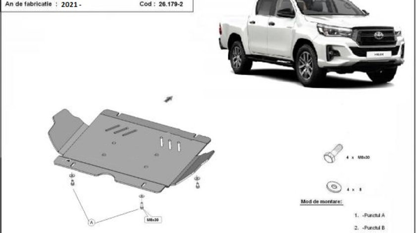 Scut metalic motor Toyota Hilux Invincible 2021-prezent