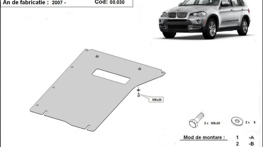 Scut metalic pentru cutia de viteze Bmw X5 E70 2007-2013