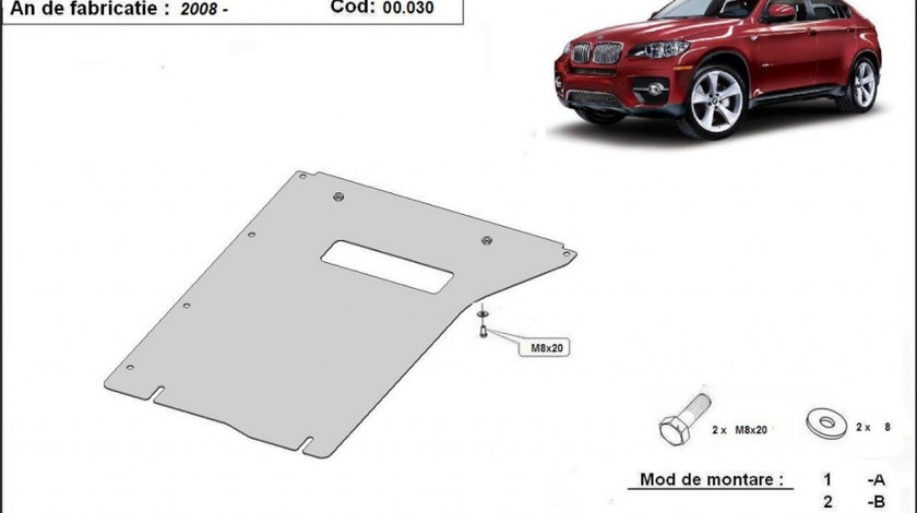 Scut metalic pentru cutia de viteze Bmw X6 E71 2008-2014