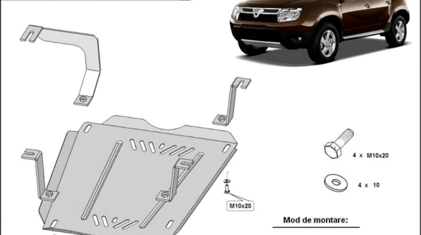 Scut metalic pentru rezervor Dacia Duster II 2013-2017