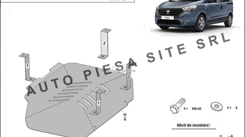 Scut metalic rezervor Dacia Dokker fabricata incepand cu 2012 APS-99,042 piesa NOUA