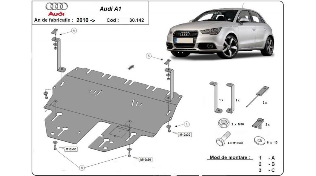 Scut motor metalic Audi A1 (2012->2014) Sportback [8X] #5