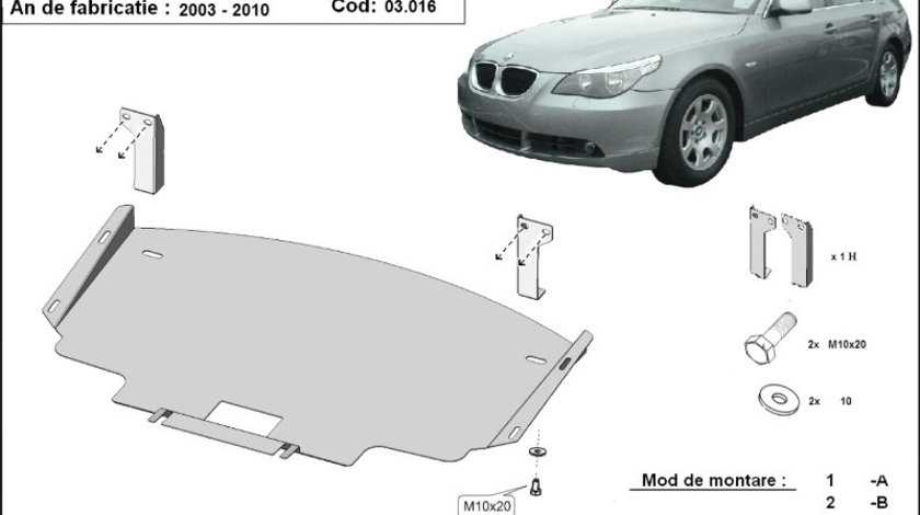 Scut motor metalic Bmw Seria 5 E60/E61 2003-2010