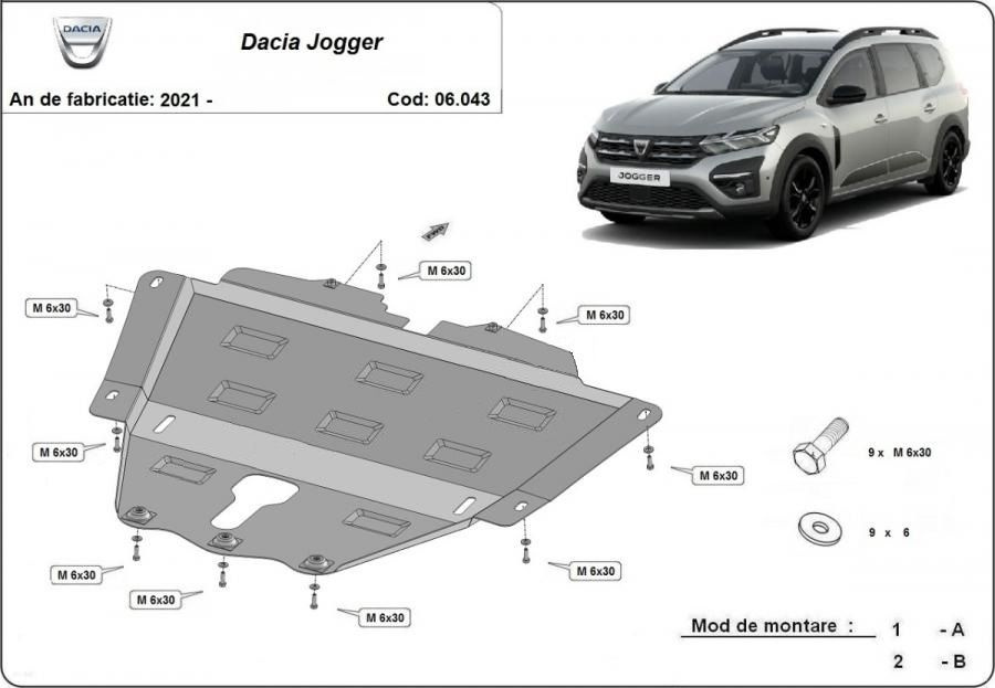 Scut motor metalic Dacia Jogger 2021-prezent