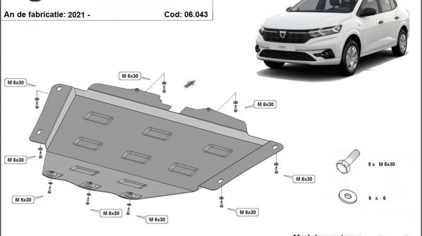 Scut motor metalic Dacia Logan 2021-prezent