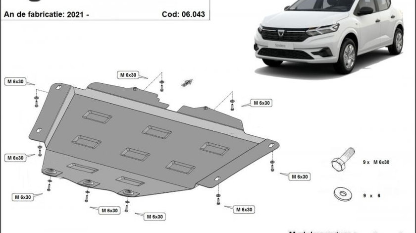 Scut motor metalic Dacia Sandero 2020-prezent