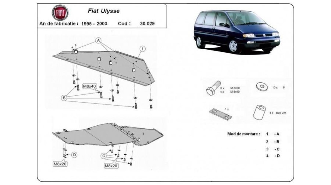 Scut motor metalic Fiat Ulysse (1994-2002) [220] #5