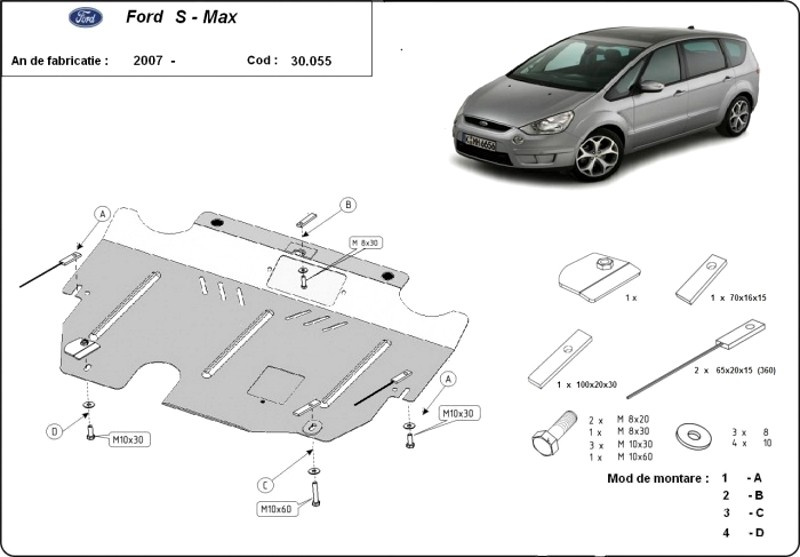 Scut motor metalic Ford S-Max 2006-2015