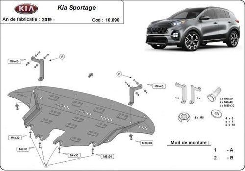 Scut motor metalic Kia Sportage 2019-prezent