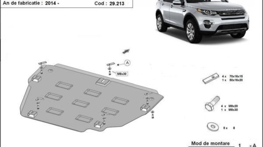 Scut motor metalic Land Rover Discovery Sport 2015-prezent