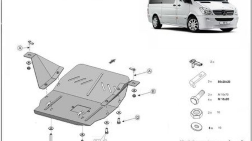 Scut motor metalic Mercedes Sprinter W906 2006-2018