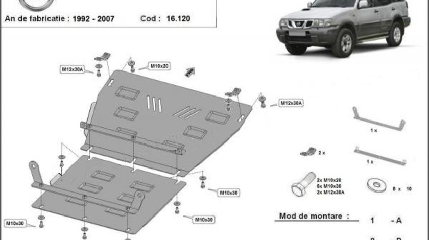 Scut motor metalic Nissan Terrano 1993-2005