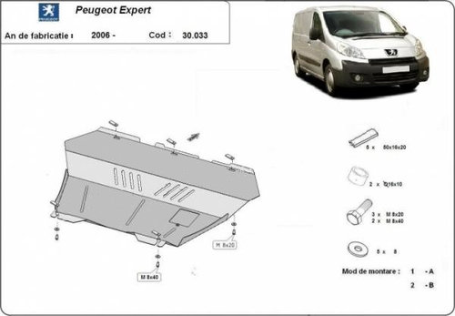 Scut motor metalic Peugeot Expert 2007-2015