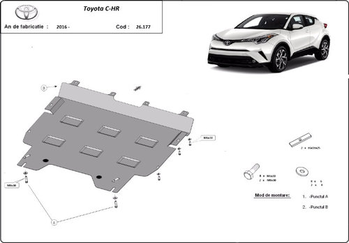 Scut motor metalic Toyota C-HR 2016-2023