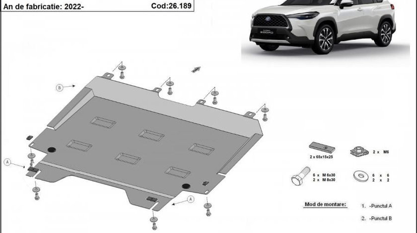 Scut motor metalic Toyota Corolla Cross 2022-prezent