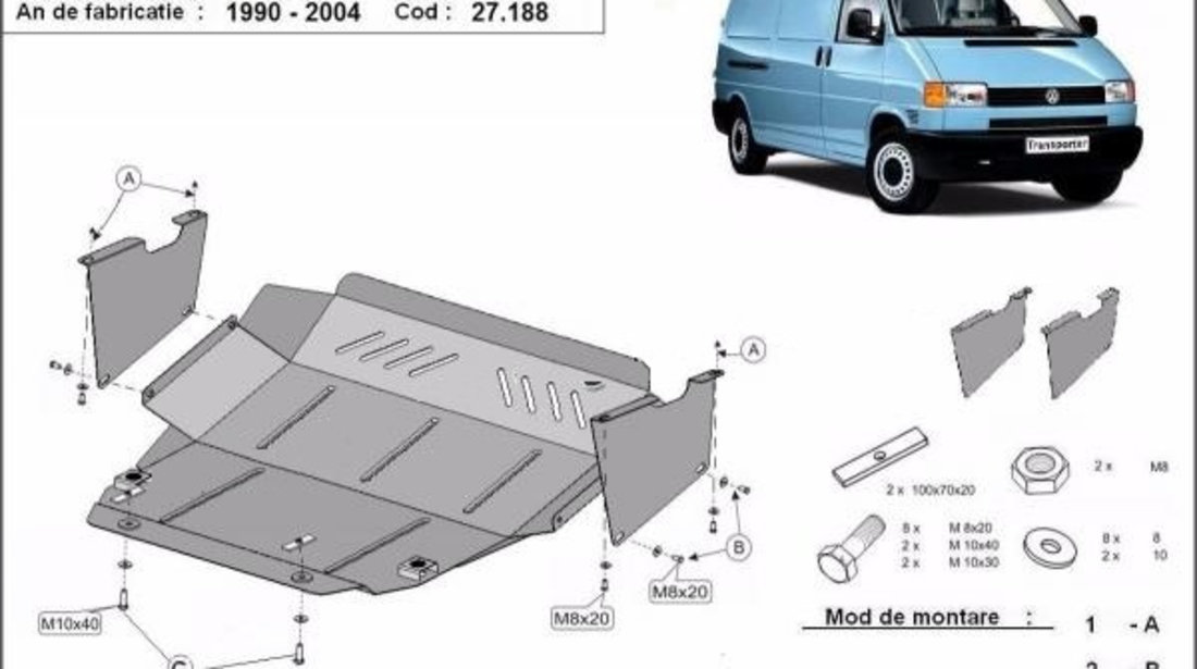 Scut motor metalic VW Caravell 1990-2003