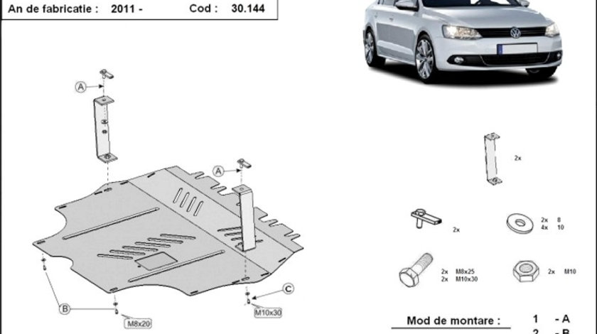 Scut motor metalic VW Jetta 2011-prezent