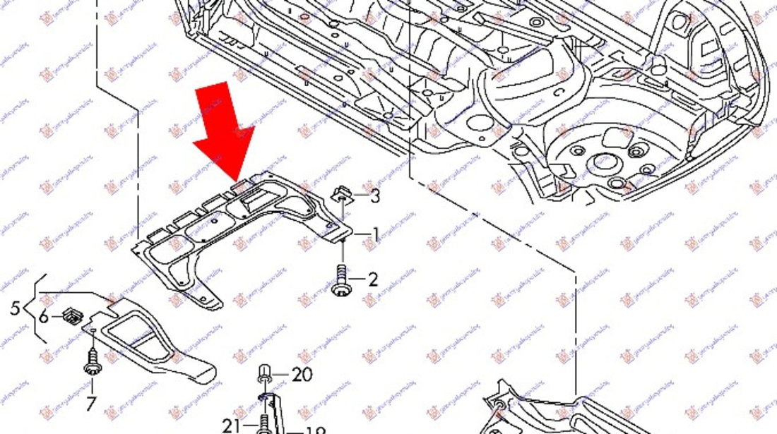 Scut motor Seat Ibiza 2002-2008 NOU 6R0825237D (BENZINA) MIC - ACOPERIRE ALUMINIU