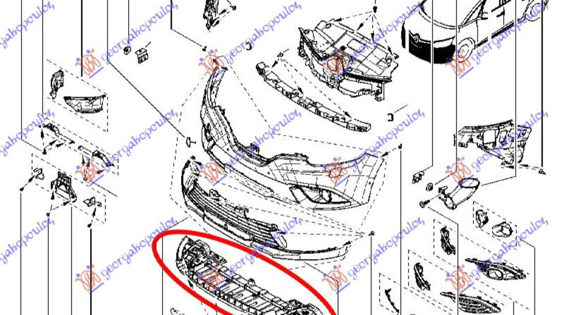 Scut sub bara fata Renault Scenic 4 2016- NOU 622353354R