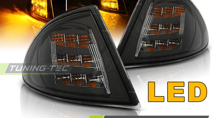 Semnale Semnalizatoare Fata BLACK LED compatibila BMW E46 05.98-08.01