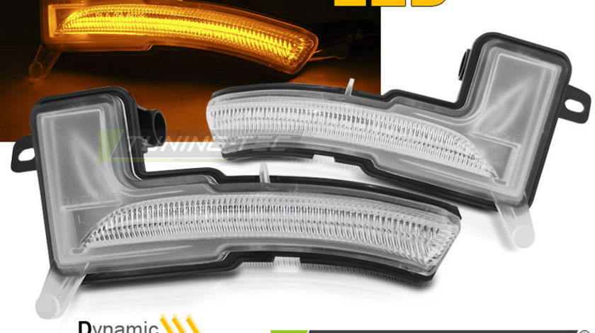 Semnale Semnalizatoare IN THE MIRROR ALB LED SEQ compatibila RENAULT CLIO IV 16-19