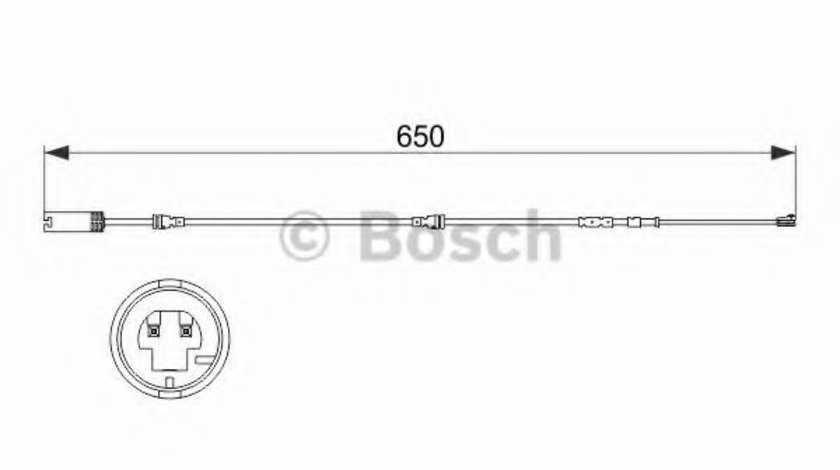 Senzor de avertizare,uzura placute de frana BMW Seria 3 (E90) (2005 - 2011) BOSCH 1 987 473 513 piesa NOUA