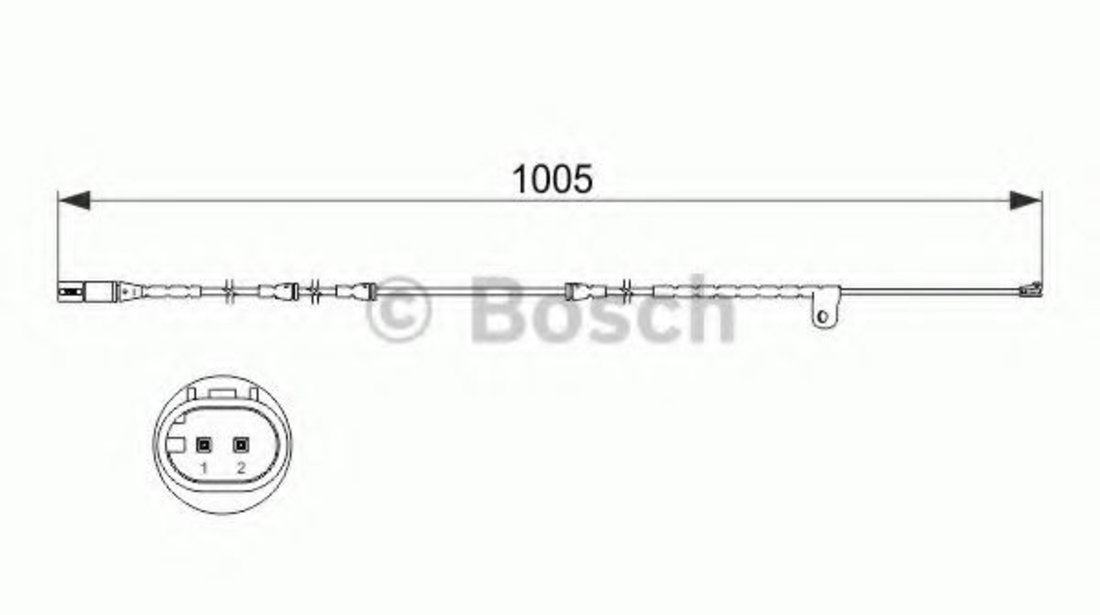 Senzor de avertizare,uzura placute de frana BMW X5 (E70) (2007 - 2013) BOSCH 1 987 473 521 piesa NOUA