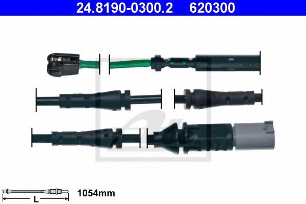 Senzor de avertizare,uzura placute de frana BMW Seria 5 Gran Turismo (F07) (2009 - 2016) ATE 24.8190-0300.2 piesa NOUA