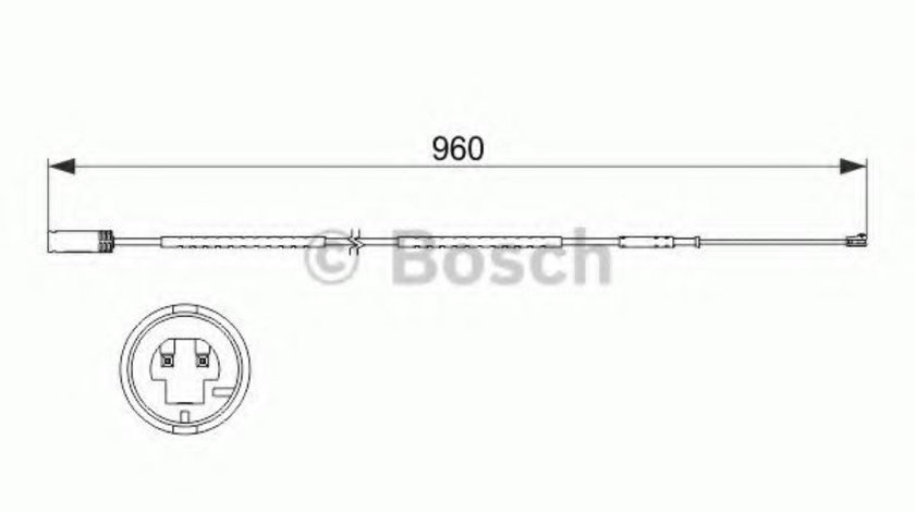 Senzor de avertizare,uzura placute de frana MINI MINI PACEMAN (R61) (2012 - 2016) BOSCH 1 987 473 523 piesa NOUA