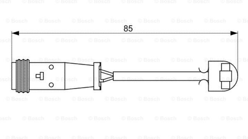 Senzor de avertizare,uzura placute de frana puntea spate (1987473038 BOSCH) MERCEDES-BENZ,VW