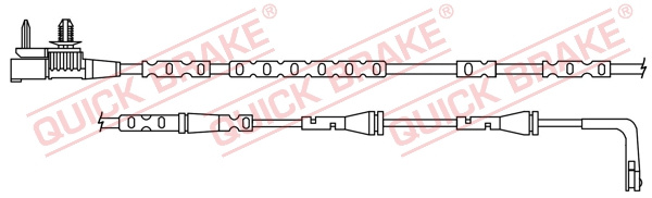 Senzor de avertizare,uzura placute de frana puntea spate (WS0413A QBK) JAGUAR,LAND ROVER