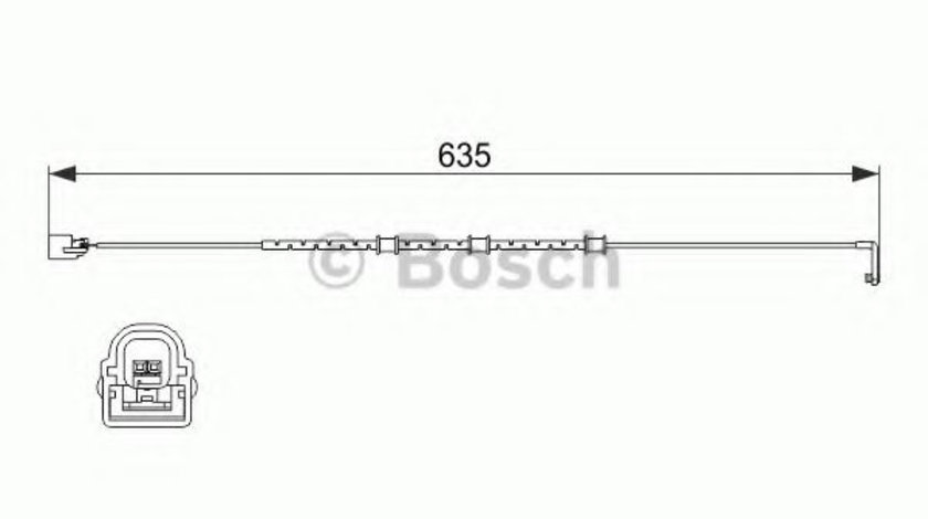 Senzor de avertizare,uzura placute de frana JAGUAR XF (CC9) (2008 - 2015) BOSCH 1 987 474 515 piesa NOUA