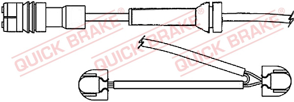 Senzor de avertizare,uzura placute de frana puntea spate (WS0350A QBK) PORSCHE