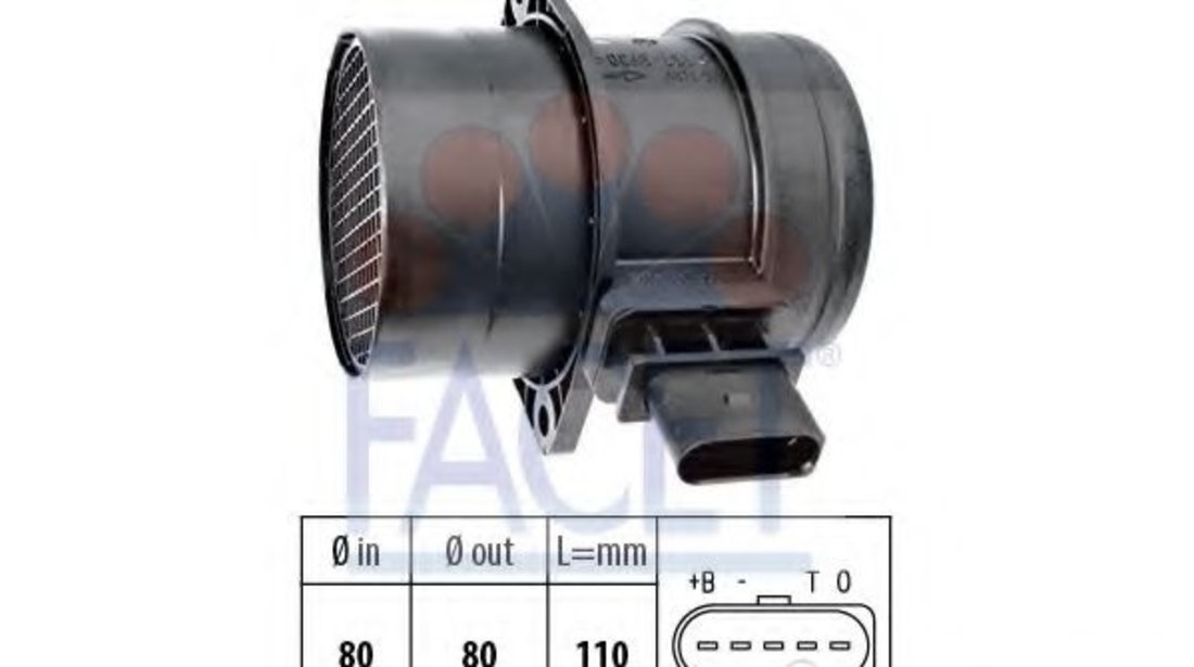 Senzor debit aer VW TRANSPORTER V bus (7HB, 7HJ, 7EB, 7EJ, 7EF, 7EG, 7HF, 7EC) (2003 - 2016) FACET 10.1357 piesa NOUA