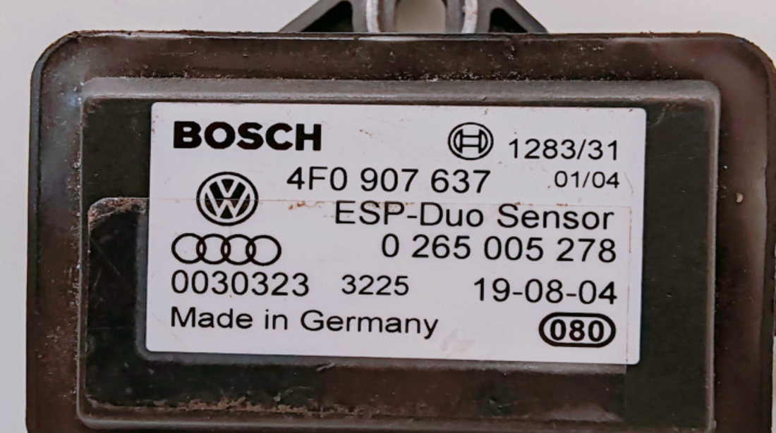 Senzor ESP, cod 4F0907637 Bosch 4F0907637 Audi A6 4F/C6 [2004 - 2008]