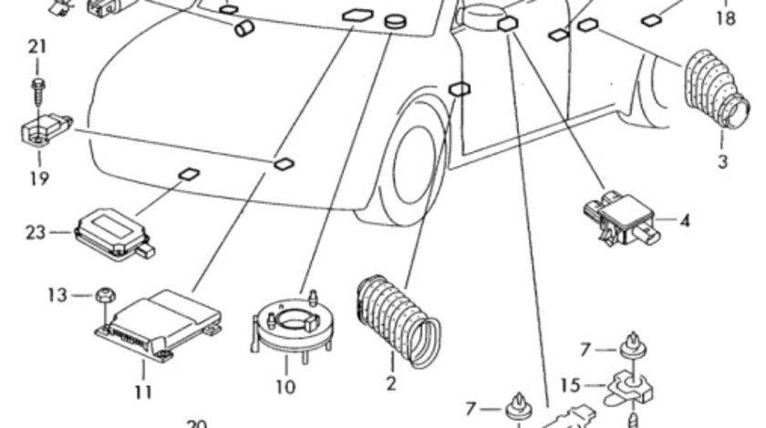 Senzor impact airbag lateral Audi A3 8L 1.9 TDI manuala OEM 8L0959643C