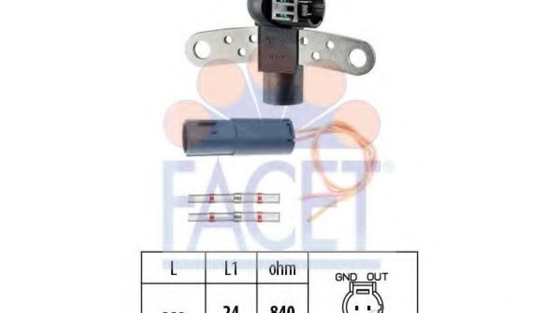 Senzor impulsuri, arbore cotit RENAULT MEGANE I Classic (LA0/1) (1996 - 2006) FACET 9.0199K piesa NOUA