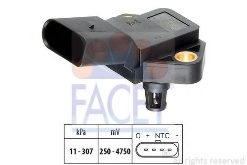 Senzor presiune aer VW SHARAN (7M8, 7M9, 7M6) (1995 - 2010) FACET 10.3075 piesa NOUA