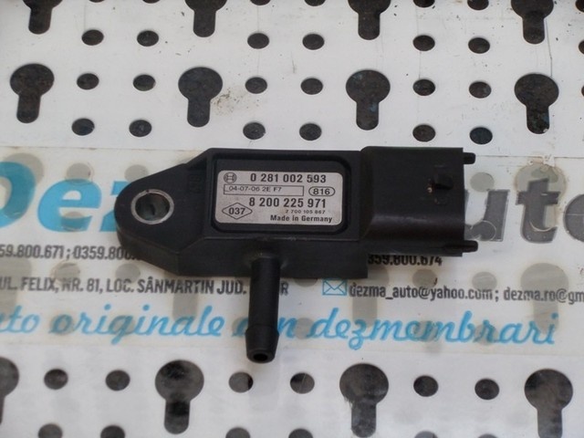 Senzor presiune gaze 8200225971, 0281002593, Renault Kangoo Express 1.5 dci, (id:182711)