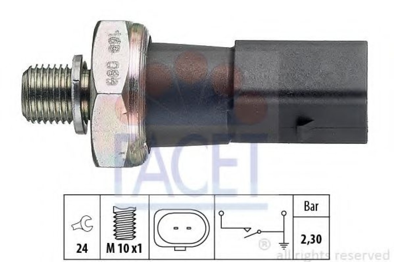 Senzor presiune ulei AUDI A4 (8K2, B8) (2007 - 2015) FACET 7.0190 piesa NOUA