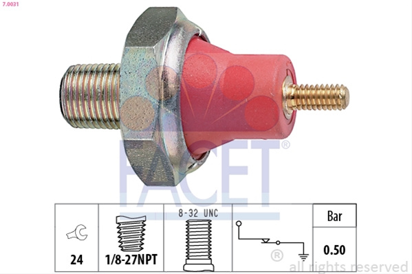 Senzor Presiune Ulei Facet Ford 7.0031