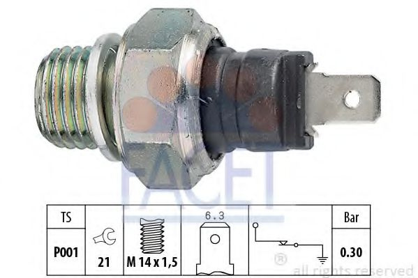 Senzor presiune ulei FIAT STRADA II (138A) (1982 - 1988) FACET 7.0000 piesa NOUA