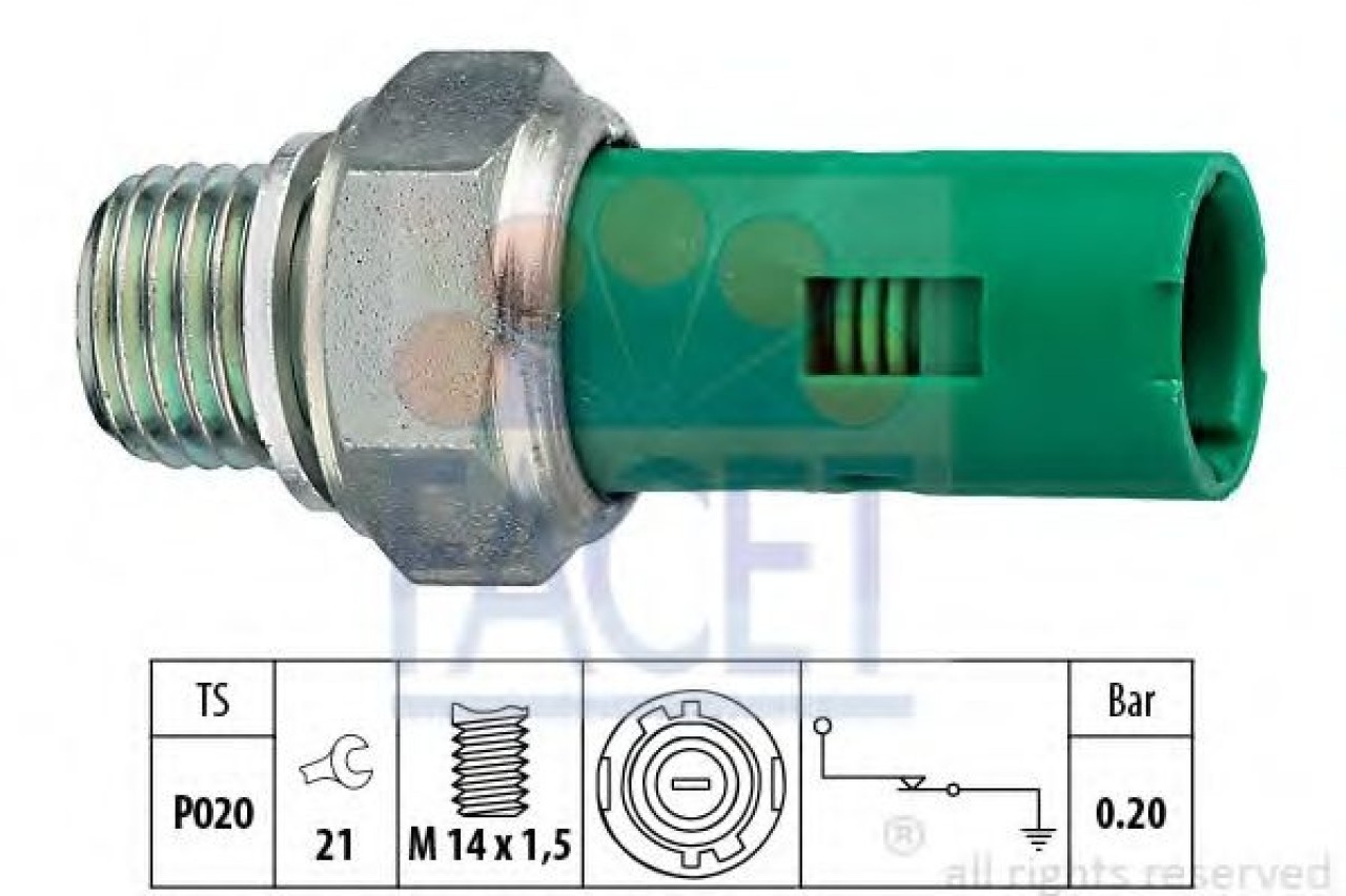 Senzor presiune ulei RENAULT TRAFIC II caroserie (FL) (2001 - 2014) FACET 7.0131 piesa NOUA