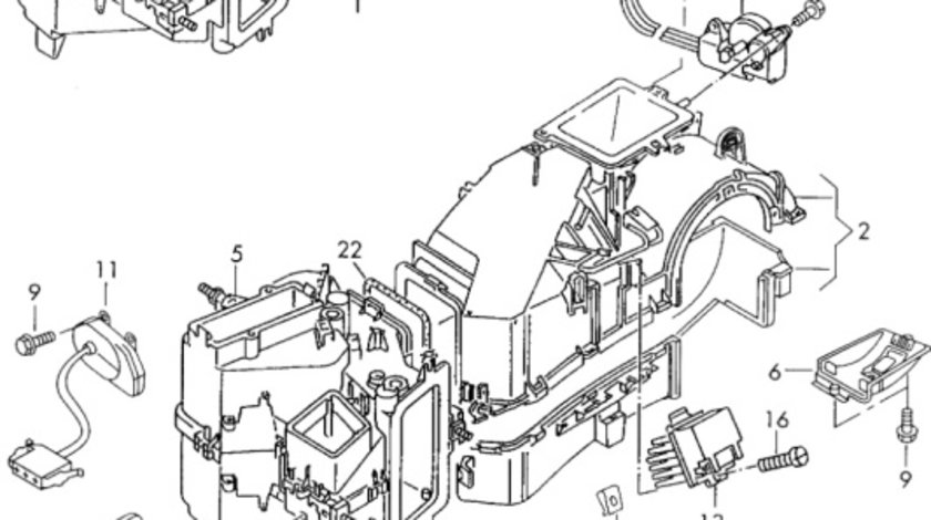 Senzor temperatura aeroterma Volkswagen Passat B6 berlina 1J0907543B OEM 1J0907543B