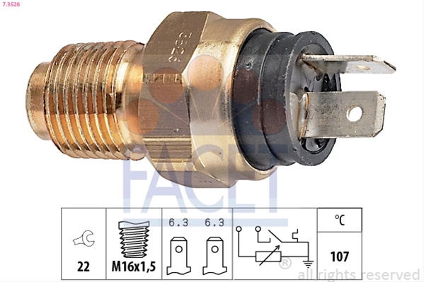 Senzor,temperatura Lichid De Racire Facet Citroën 7.3526