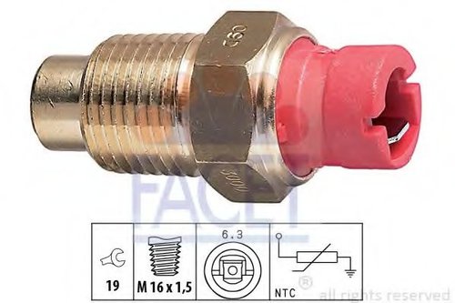 Senzor,temperatura lichid de racire FIAT BRAVO I (182) (1995 - 2001) FACET 7.3000 piesa NOUA