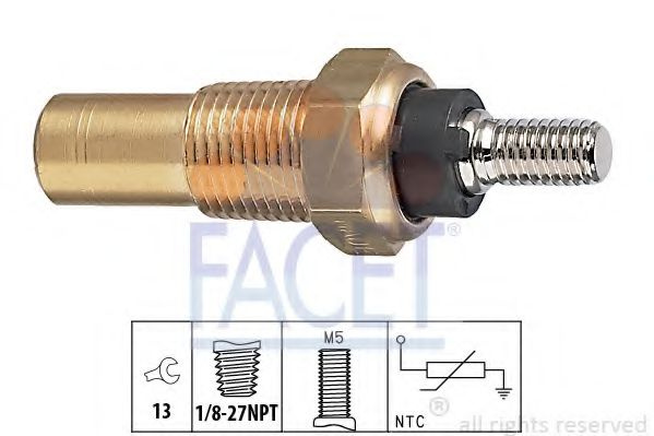 Senzor,temperatura lichid de racire FORD COURIER (F3L, F5L) (1991 - 1996) FACET 7.3124 piesa NOUA