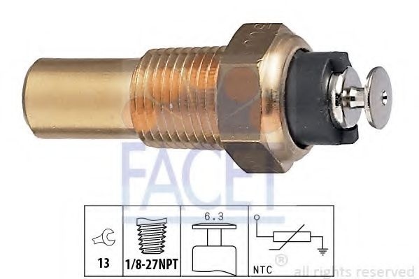 Senzor,temperatura lichid de racire OPEL VECTRA B (36) (1995 - 2002) FACET 7.3005 piesa NOUA